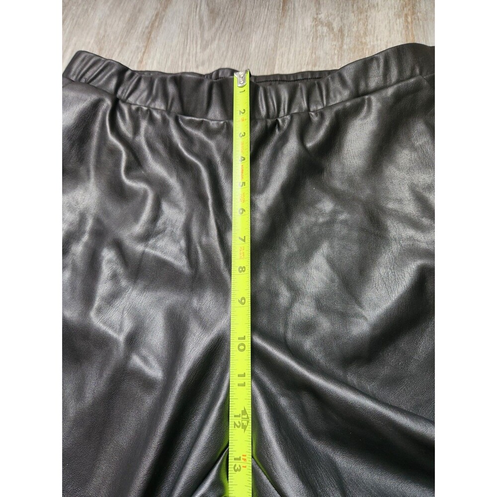Juicy Couture Faux Leather Jogger Pants Black Fleece Lined Pull On Womens XL EUC - Picture 8 of 10
